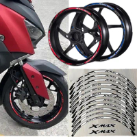 Motorcycle Reflective Wheel Rim Sticker Tape Decalss Soft Glue Decal Sidebar Decoration for Xmax Xmax300 Tmax Tmax155 Nmax