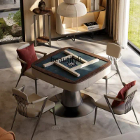 Mahjong Table Walnut Automatic Electric Mahjong Table Dining Table Household Multi-Functional Solid Wood Mahjong Machine