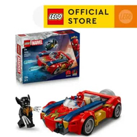 LEGO Super Heroes 76336 Spider-Man Car vs. Venomized Wolverine (134 Pieces), Building Block, Toys, B