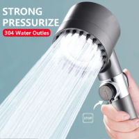 High Pressure Handheld Shower Head 3 Mode Massage Shower Head Knobs Kit Bathroom Accessories Hygienic Showers For The Bathroom