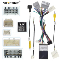 SKYFAME 16Pin Car Wiring Harness Adapter With Canbus Box Decoder For Dongnan Soueast DX7 2019-2020 Android Radio Power Cable