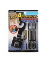 ตะขอแขวนในรถยนต์ 4 ชิ้น SEIWA รุ่น W527 สีดำ