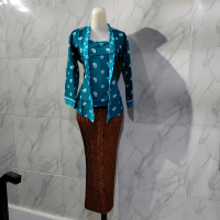 Kebaya Kutubaru Jumputan +Bawahan Wanita Dewasa