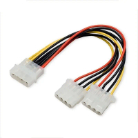 Kabel Molex Splitter, Cabang Molex IDE 4 Pin Dual Output Male - Female