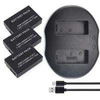 3X LP-E17 Battery + Dual USB Charger For Canon Canon EOS 77D