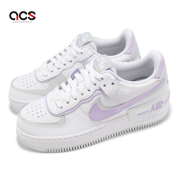 Nike 休閒鞋 Wmns AF1 Shadow 女鞋 白 紫 拼接 解構 小白鞋 FN6335-102