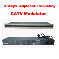 4 Ways CATV modulator Adjacent Frequency av to rf Modulator tv match set top box output RF signal for hotel/school/dormitory