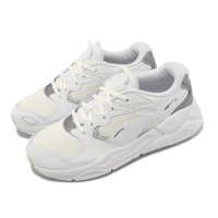 【PUMA】休閒鞋 TRC Mira SQ Wns 女鞋 白 銀 亮片 拼接 微增高 復古 老爹鞋(38715701)