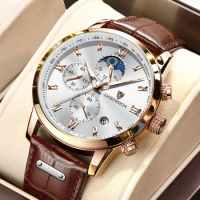 New Men's Watches LIGE Top Brand Luxury Men Wrist Watch Leather Quartz Watch Sports Waterproof Male Clock Relogio Masculino+Box