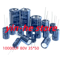 1PCS 10000UF 80V 35*50 Chengx direct insertion aluminium electrolytic capacitor 10000UF 80V 35*50