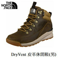 [ THE NORTH FACE ] 男 DryVent 抓地皮革休閒鞋 棕 / NF0A4AZEYW2