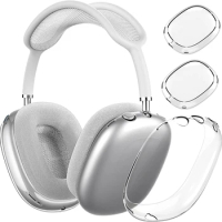 For AirPods Max Headphones Clear Soft TPU Ear Cups Cover Case Transparent Protector for Apple AirPods Max Protective Sleeve