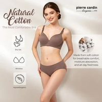 Pierre Cardin Natural Cotton Set Bra & Panty 607-60003B Black 36B