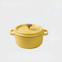 24cm Enamel Cast Iron Pots Enamel Pot Cookware Home Micro Pressure Lock Water Multi-functional Non-stick Pot Fish Cake Pots