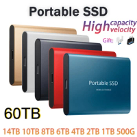 SSD External 60TB Flash Drive Type-C USB3.1 30TB 16TB SSD Drive Portable 4TB Mini Slim High Speed Transfer External Flash Device