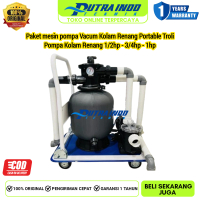 Paket mesin pompa Vacum Kolam Renang Portable Troli Pompa Kolam Renang