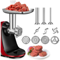 Durable Kitchen Metal Grinder Sausage Stuffer Tube Grinding Plate Attachment for Slow Juicer Long Lasting Use