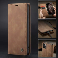 Magnetic Wallet Leather Flip Case For iPhone 11 Pro Max Retro Coque Book Matte Cover iPhone 11