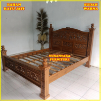 dipan kayu jati/dipan jati/dipan rahwana/tempat tidur/dipan minimalis/dipan kasur 180x200