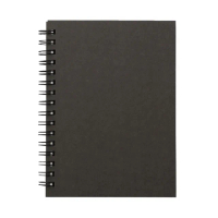 【MUJI 無印良品】雙環筆記本/空白/80張.A6.深灰