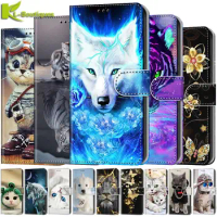Redmi Note 10 Pro Case Animal Painted Leather Phone Case For Xiaomi Redmi Note 7 8 9 10 Pro 10S 9S 8T Cases Wallet Stand Cover