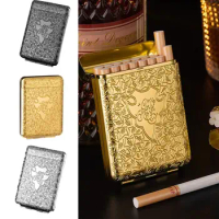 Women For 16pcs 84mm Cigarettes Men For Weed Metal Cigarette Case Vintage Cigarette Holder Cigarette Box