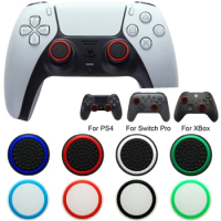 4pcs Soft Rubber Silicone Anti-Slip Thumb Grip Stick Cap Cover Case Skin for Sony Play Station 4 5 PS5 PS4 Slim Pro Xbox One 360