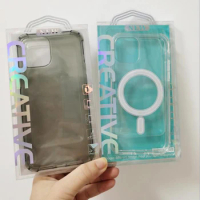 Transparent PVC Blister Packaging Box With Green Cardboard For For Iphone 13 11 Pro XS Max 8 S20 S10 S9 Plus Phone Case Cover