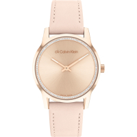 Calvin Klein CK 瑞士製晶鑽皮帶女錶 母親節禮物-32mm 25000024