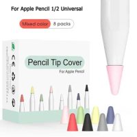 8pcs Pencil Tip Cover For Apple Pencil 1st 2nd Generation Mute Silicone Nib Case For Pencil Cover Screen Protector For iPad Air