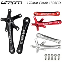 Litepro Bicycle Crank Integrated Chainring Crankset 170MM Crank MTB Road Bike 130BCD Single Chainwheel Cycling Parts
