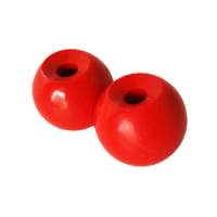 2 Pieces Durable Red Plastic Balls for Marine Boat Kayak Canoe Dinghy Tail Rudder Control System Kit Accessories