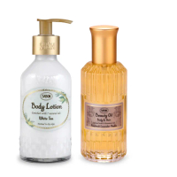 【SABON】光澤彈潤保濕組(保濕光萃油100ml+身體乳液200ml)