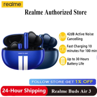 Realme buds air 3 TWS Earphone 30 Hours Battery Life Bluetooth 5.2 Headphone 42dB Active Noice Cancelling IPX5 Waterproof