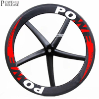 Powerelease 700C 5 spoke carbon wheel road tubular clincher wheels bicycle 5-spork rims track fixed gear wheelset TT bike