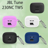 Ins Solid Color Soft Silicone Earphone Cover for JBL Tune 230NC TWS Bluetooth Wireless Headphone Charge Box Protective Case