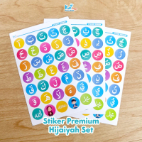 Paket Stiker Premium Hijaiyah Berharakat 3 Lembar / Sticker Huruf Arab Anti Air