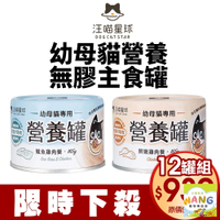 DogCatStar 汪喵星球 幼母貓 營養無膠主食罐165g【12罐組】 鮮嫩雞餐 |鱸魚雞餐 貓罐頭『WANG』『🐶🐱Ayumi』【瘋寵物★全館399即折 最高現抵450!!】週五10%點數回饋