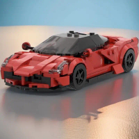 Ferrari LaFerrari, โมเดลบล็อกตัวต่อ, ชุดความเร็วรถ 8 กริด, ของขวัญสำหรับเด็กผู้ชาย, ชุดของเล่น, MOC,