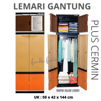 LEMARI PAKAIAN PLASTIK TABITHA GANTUNGAN LS2P CERMIN KACA GANTUNG