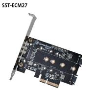 【最高折200+跨店點數22%回饋】SilverStone 銀欣 ECM27 NVMe SATA M.2 SSD 轉 PCI-E x4 轉接卡/SST-ECM27