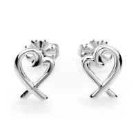 二手品 Tiffany&Co. 蒂芙尼 Loving Heart 愛心925純銀耳環