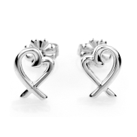 二手品 Tiffany&amp;Co. Loving Heart 愛心925純銀耳環