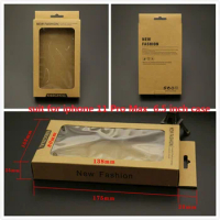 500pcs 175*105*25mm Kraft Brown Paper Retail Package/Carton Box For Iphone 11 Pro Max 8 7 6s Plus For Samsung S8 S9 Case Cover