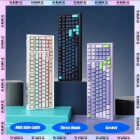 XINMENG X98PRO Mechanical Keyboard RGB Side Light Three Mode Hot Swap Wireless Gaming Keyboard Gasket 99 Keys Pc Gamer Mac Gift