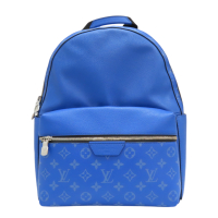【二手名牌BRAND OFF】LOUIS VUITTON LV 路易威登 藍色 Taiga牛皮 原花 帆布 Discovery 後背包