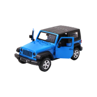 【KIDMATE】1:32聲光合金車 Jeep Wrangler藍(正版授權 迴力車模型玩具車 吉普車牧馬人藍哥)