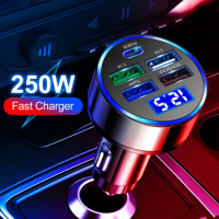Vumpach 5 Ports USB Car Charge 250W Quick 7A Mini Fast Charging For iPhone 11 Xiaomi Huawei Mobile Phone Charger Adapter in Car