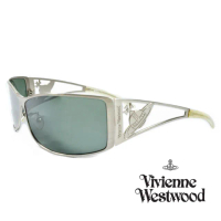 【Vivienne Westwood】英國精品時尚類運動方框系列造型太陽眼鏡(VW59105-銀)