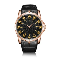 Knight Watch Men's Wormhole Concept Black Mechanical Watch Mechanical Men's Watch